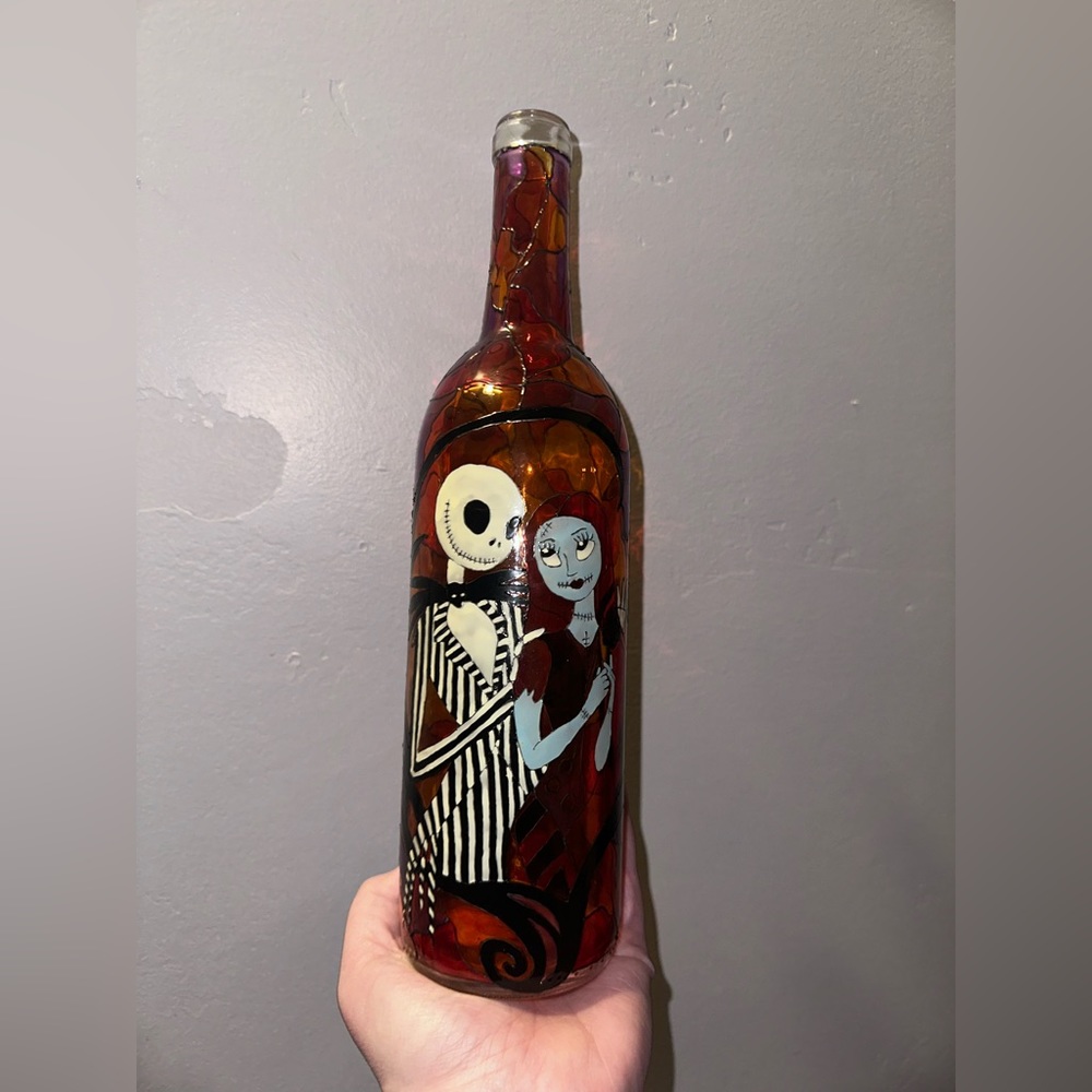 Nightmare before Christmas wine bottle